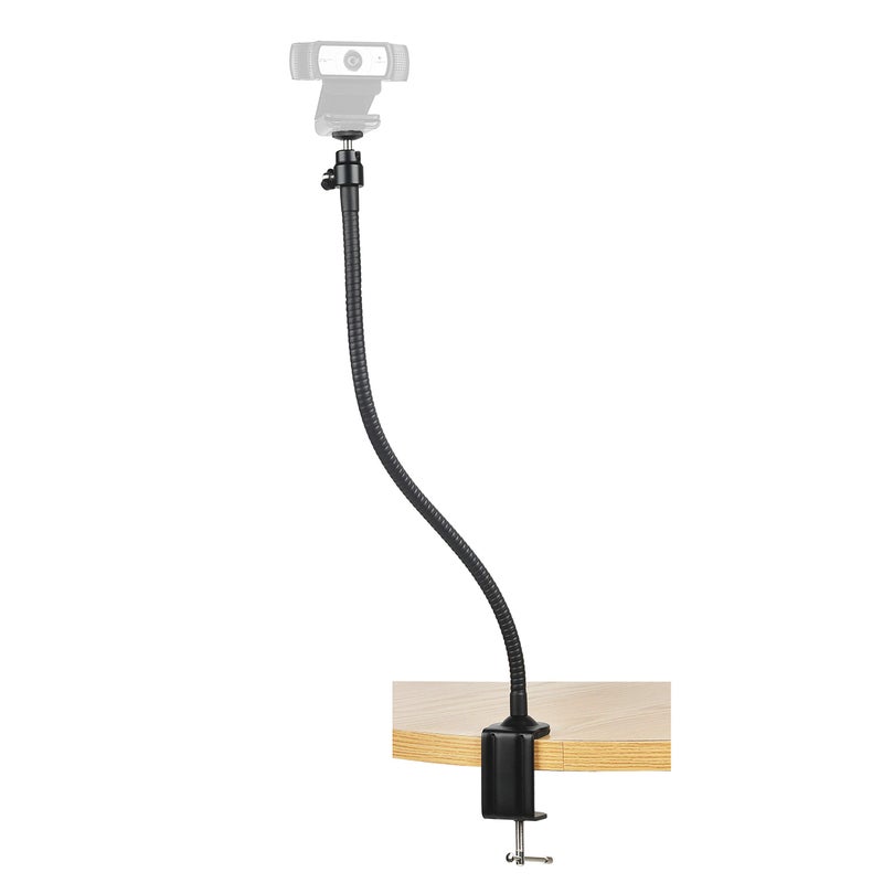 AceTaken Webcam Mount - Flexible Gooseneck Arm Clamp Stand Tripod for Logitech Webcam C920s C920 C930e C922x C930 C922 C925e C615 Brio - 25 inches - Image 1
